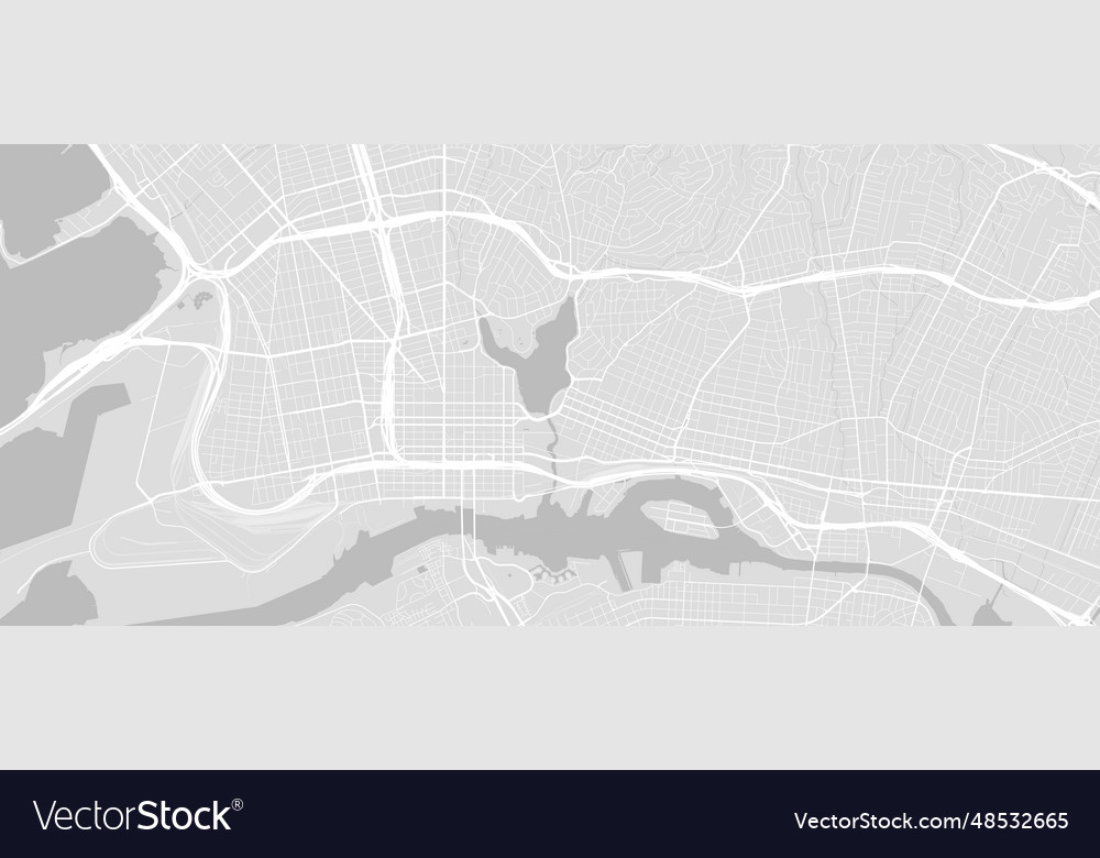 Background Oakland Map United States White Vector Image