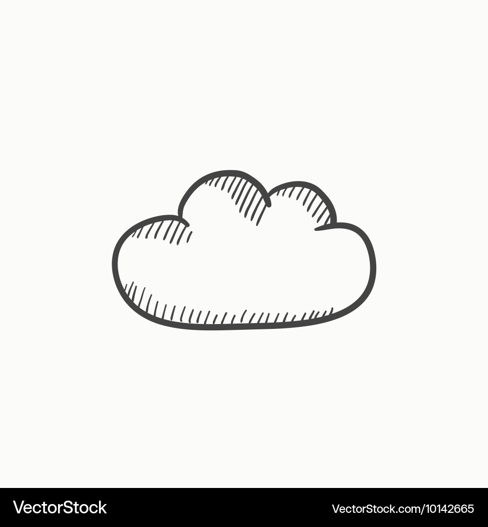 Cloud computing sketch icon Royalty Free Vector Image