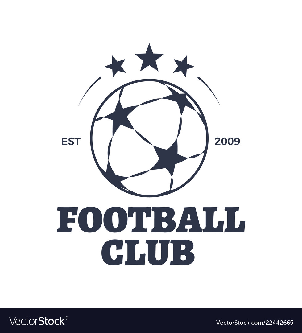 Football club poster title Royalty Free Vector Image