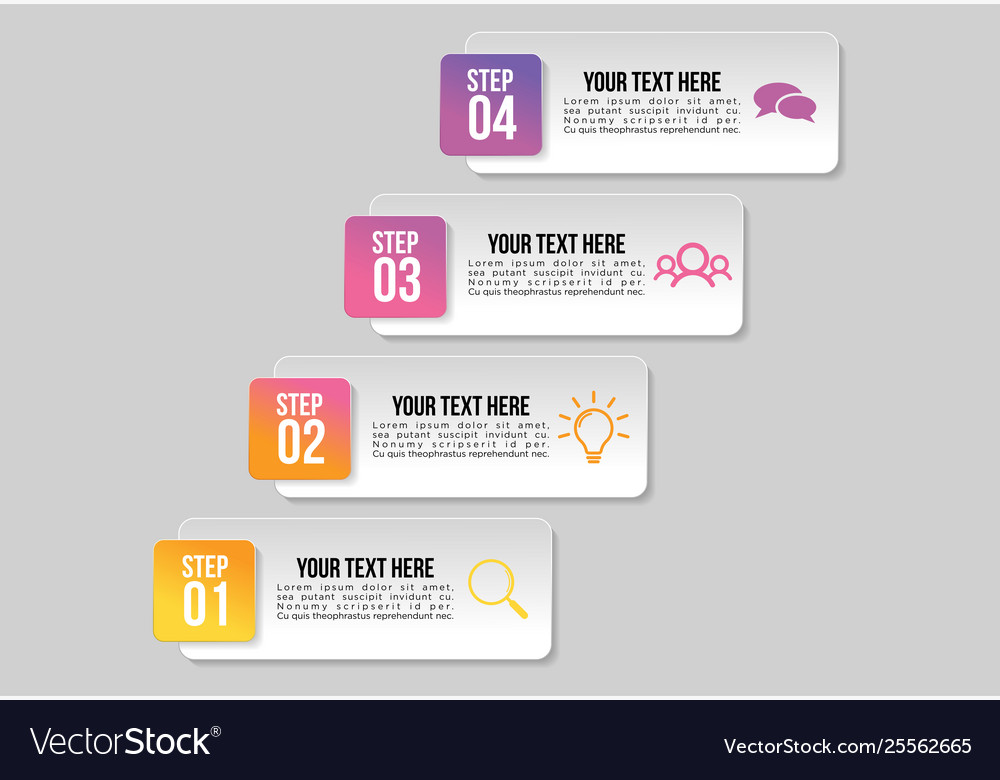 Infografische Designvorlage mit Optionen Schritten