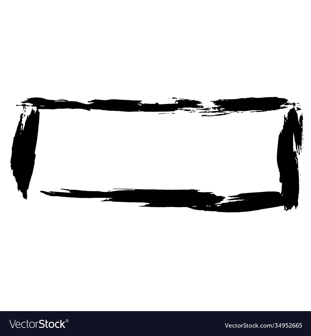 Ink brush stroke frame Royalty Free Vector Image