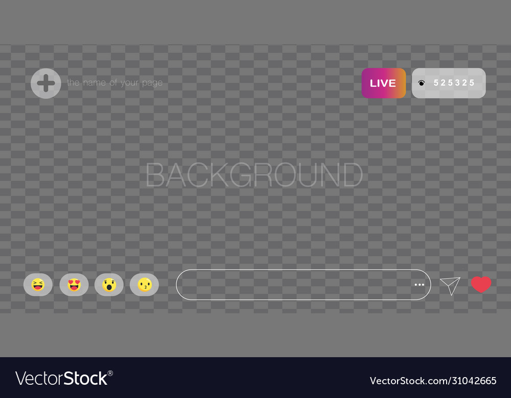 Mockup is live streaming template for the Vector Image