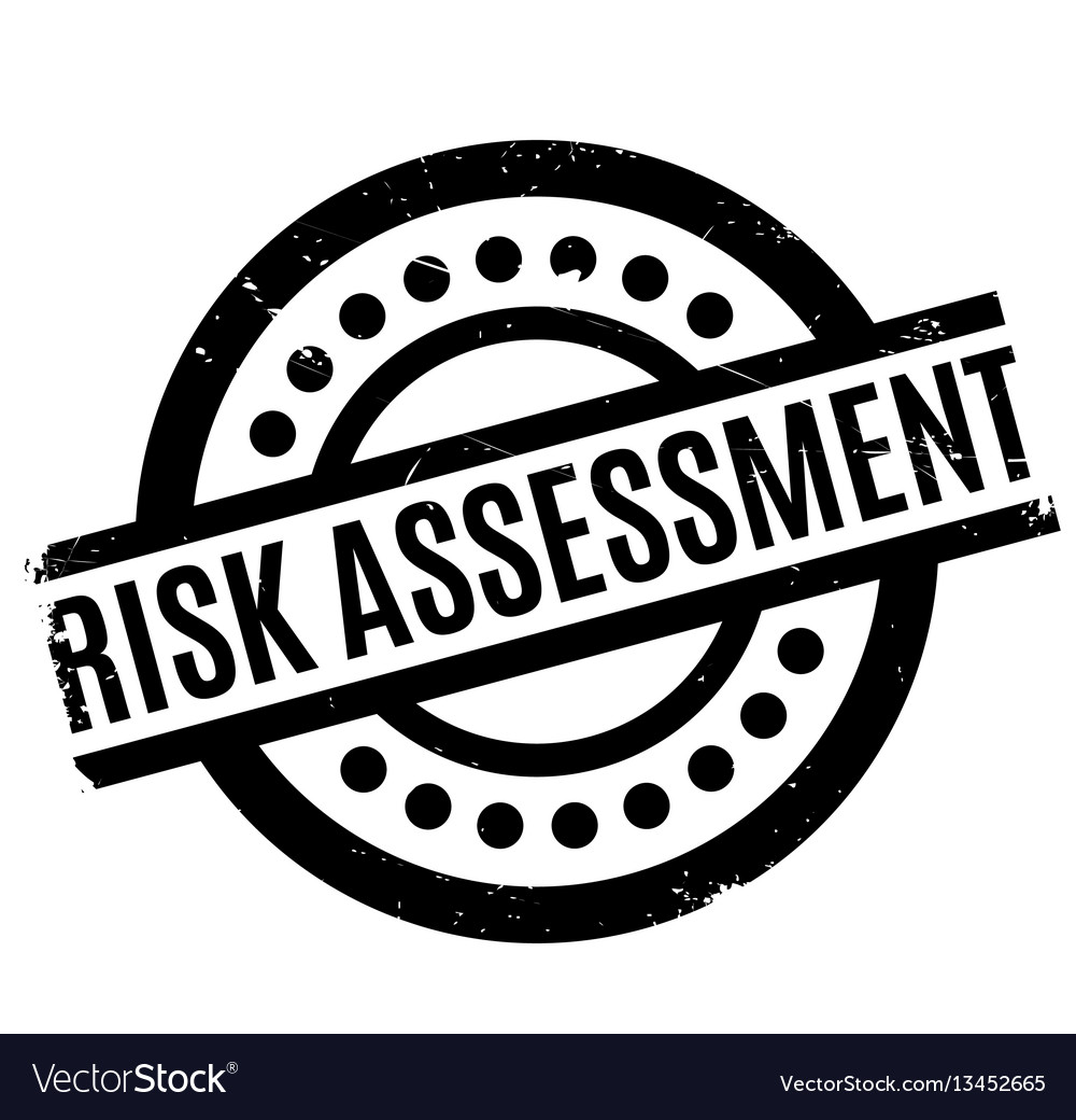 Risk assessment rubber stamp Royalty Free Vector Image