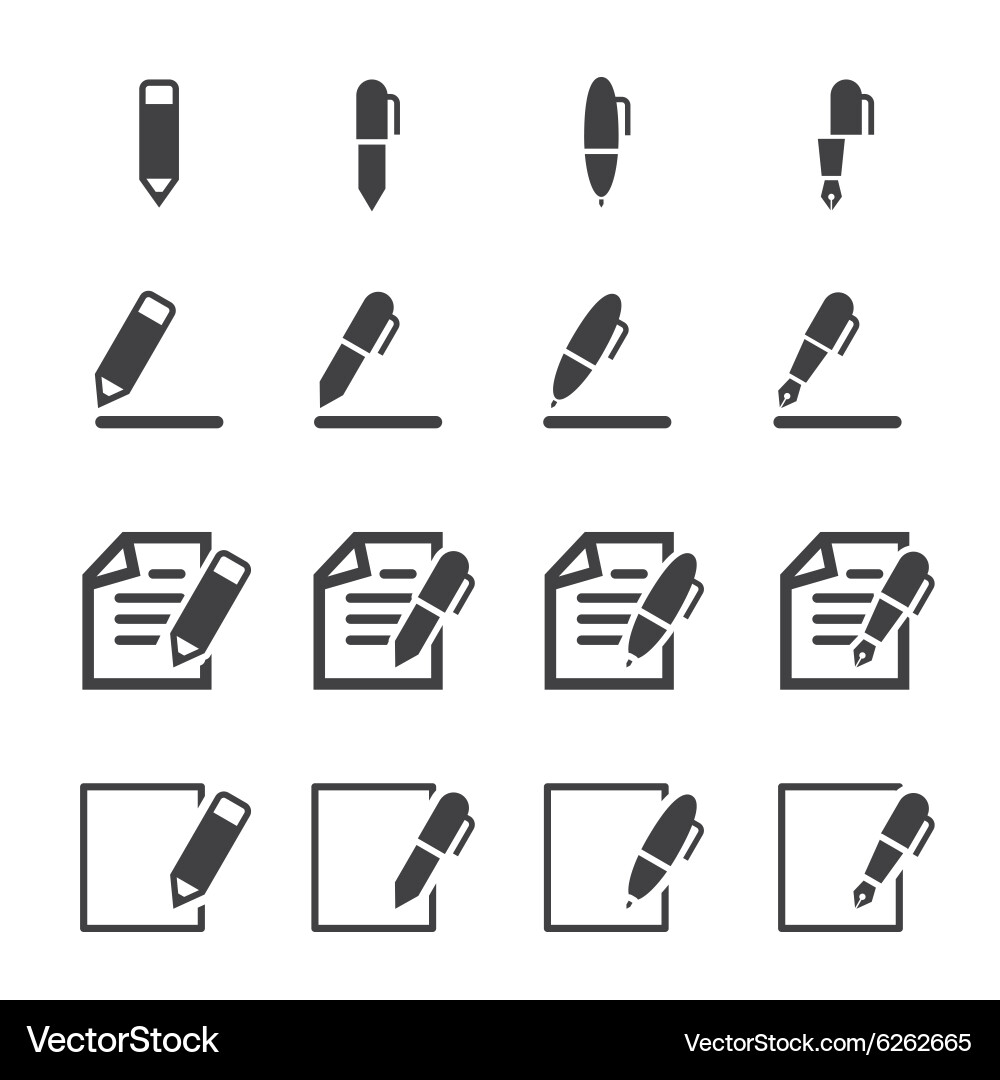 Writing icon Royalty Free Vector Image - VectorStock