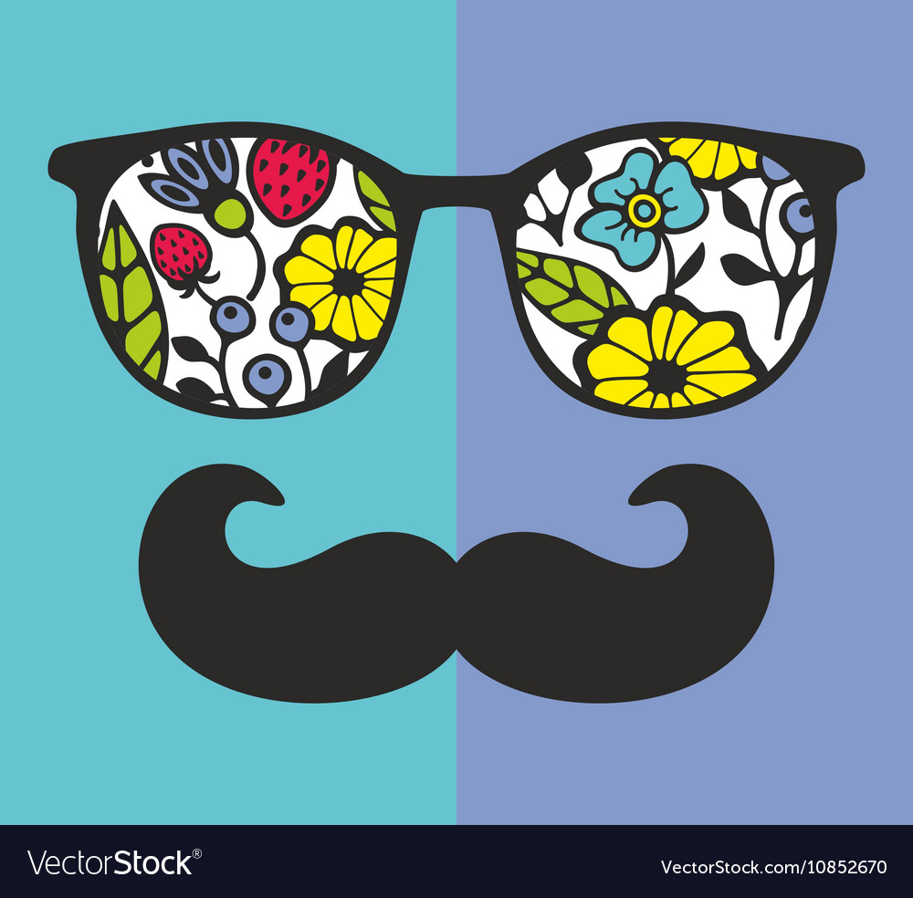 Abstract portrait man in sunglasses