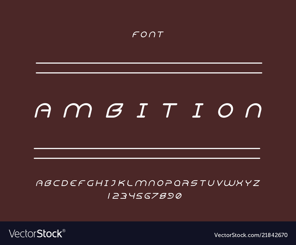 Ambition font alphabet