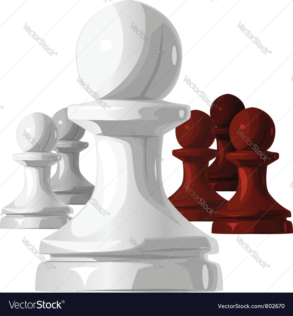 Two chess pawns Royalty Free Vector Image - VectorStock