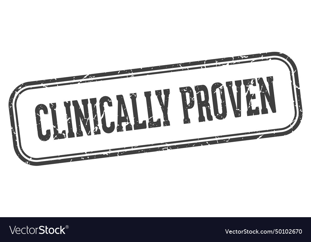 Clinically proven stamp Royalty Free Vector Image