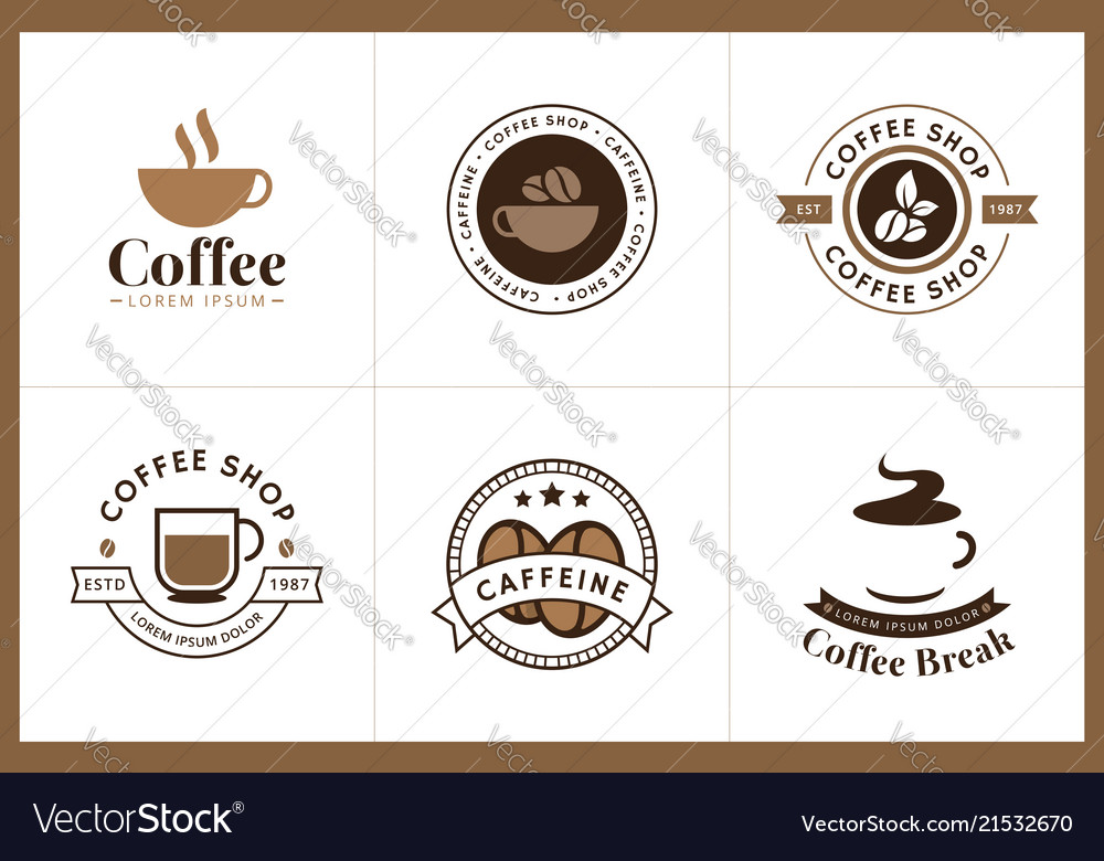 Set of coffee logo and label