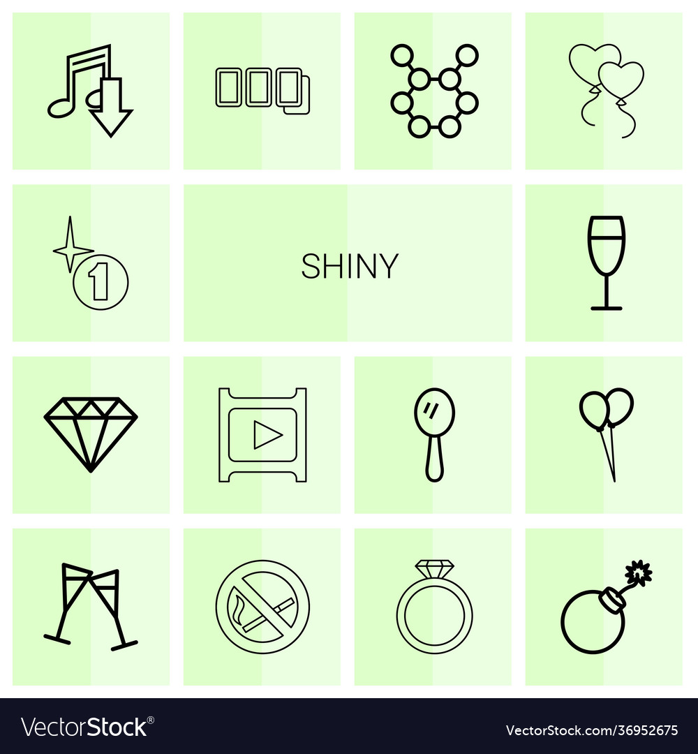 14 shiny icons Royalty Free Vector Image - VectorStock