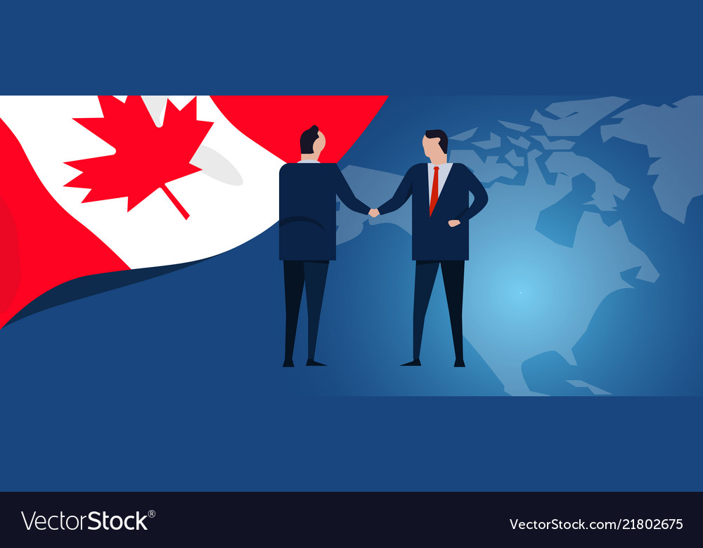 Canada international partnership diplomacy Vector Image