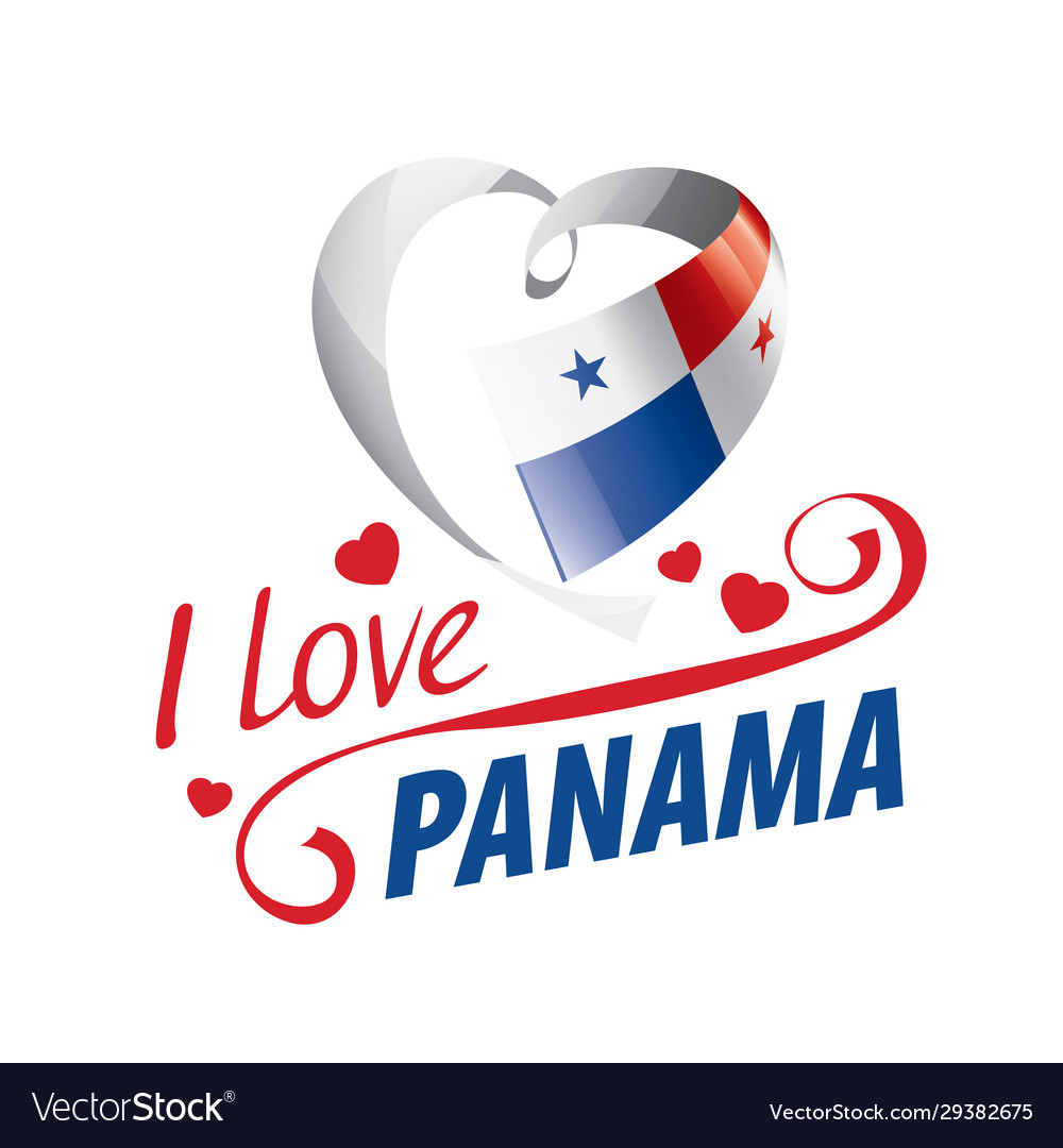 National flag panama in shape Royalty Free Vector Image