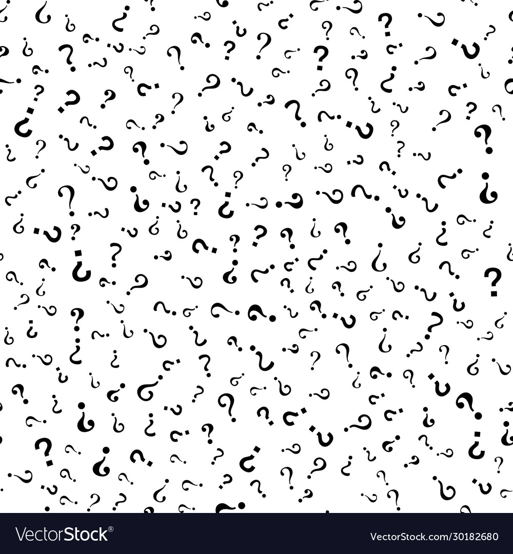 Black seamless background with question marks Vector Image