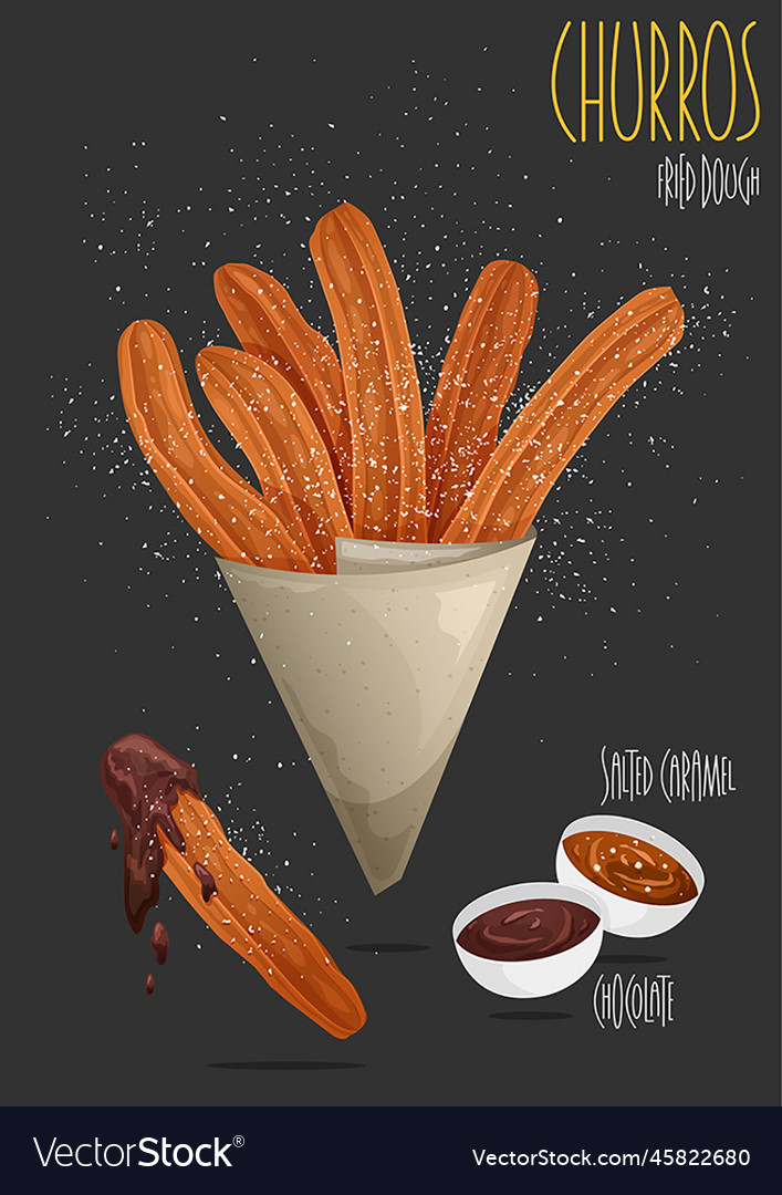 Churros Royalty Free Vector Image - VectorStock