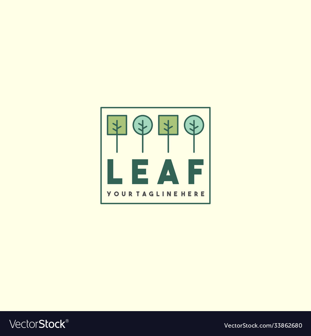 Creative simple leaf logo design