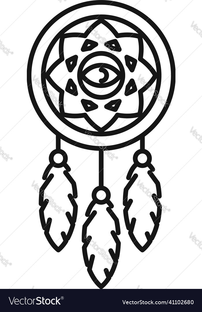 Tribal dream catcher icon, cartoon style, Stock vector