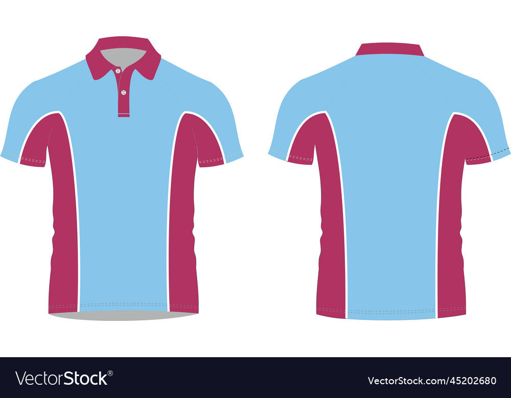 Polo shirt mock up templates Royalty Free Vector Image