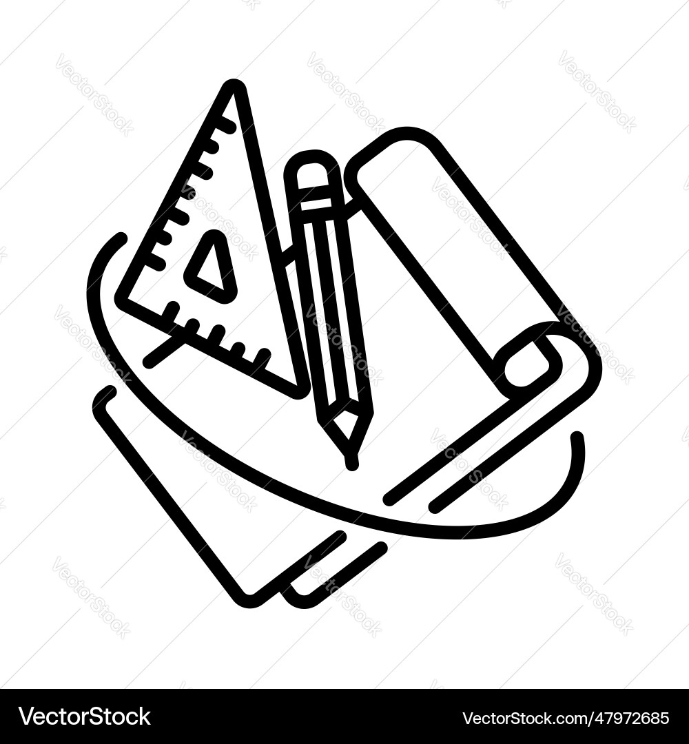 Art drawing tool icon design in line style Vector Image