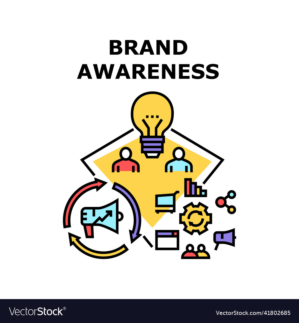 Brand awareness concept color