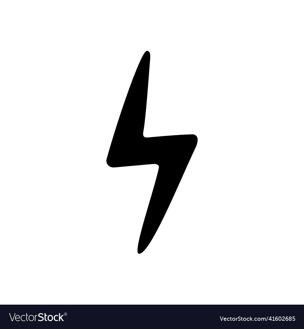 Hand drawn electric lightening element Royalty Free Vector