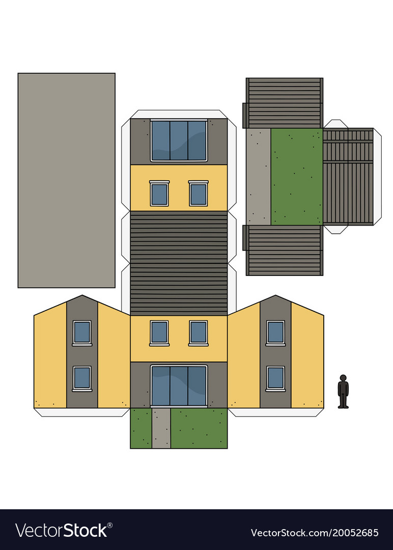 Paper model of a house