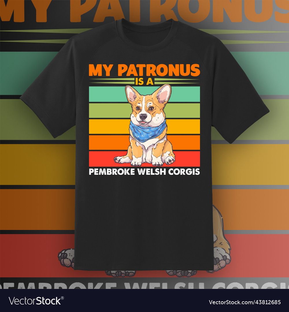 Pembroke welsh corgis custom t-shirt design Vector Image