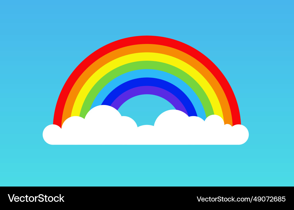 Rainbow cloud icon background isolated Royalty Free Vector