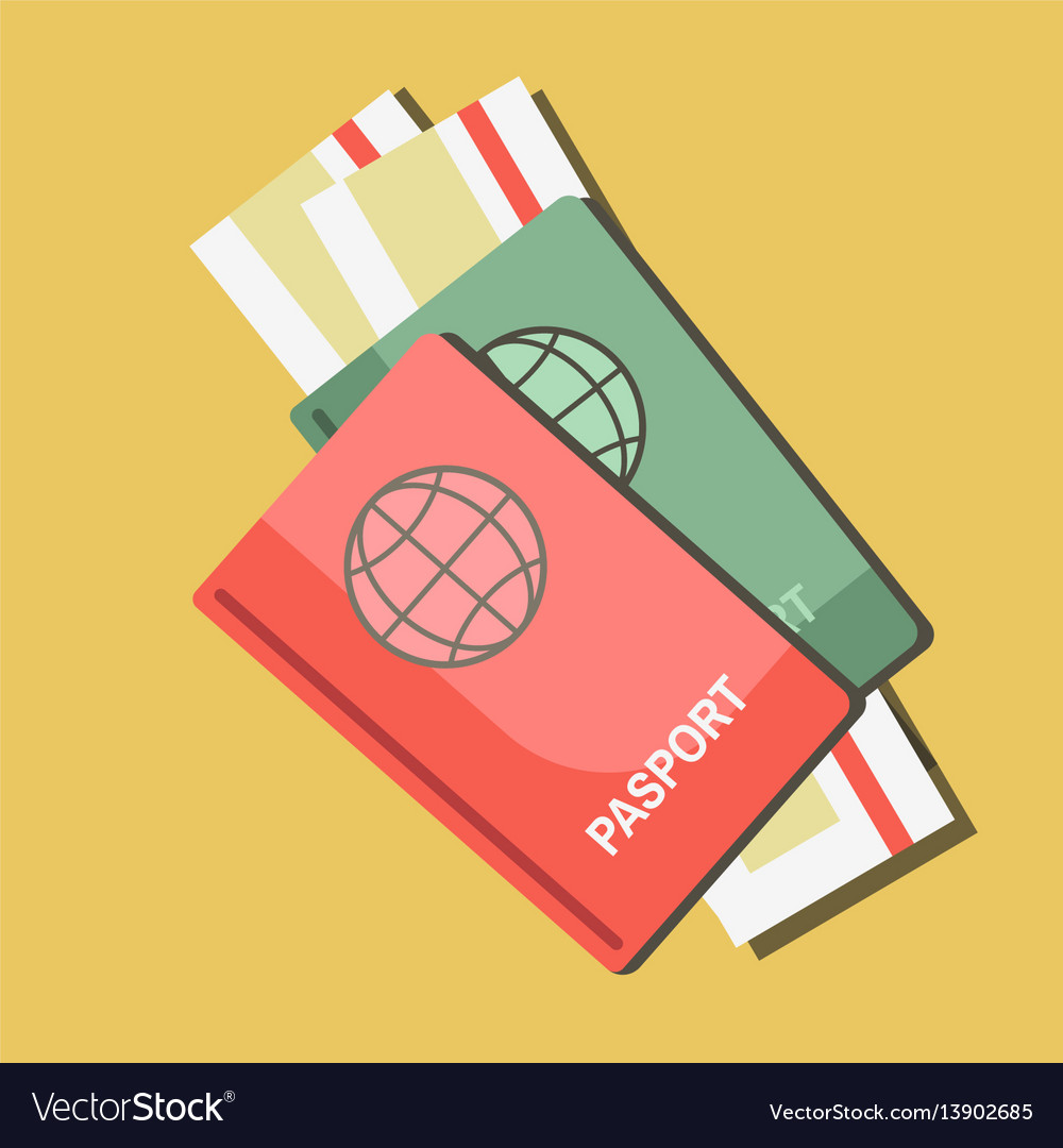 Summer travel or holiday vacation passports Vector Image