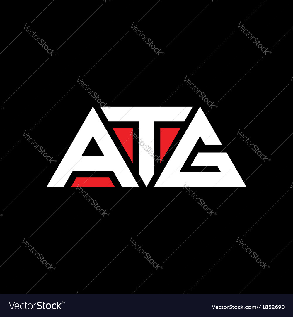 Atg triangle letter logo design Royalty Free Vector Image