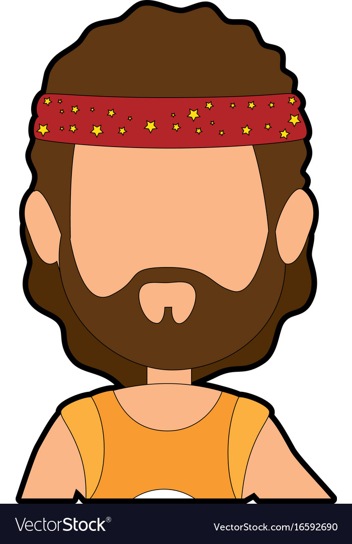 Hippie man cartoon Royalty Free Vector Image - VectorStock Hippie man cartoon Royalty Free Vector Image - VectorStock