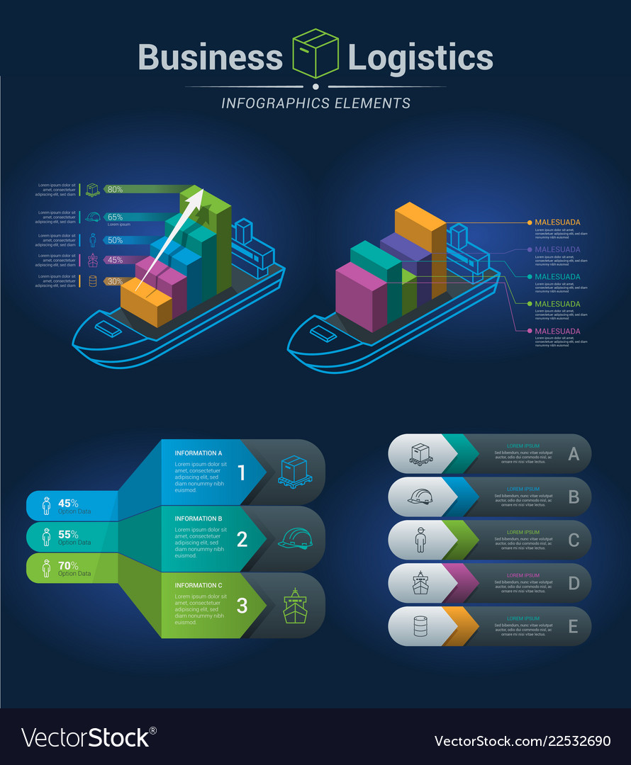 Infographic template for logistics