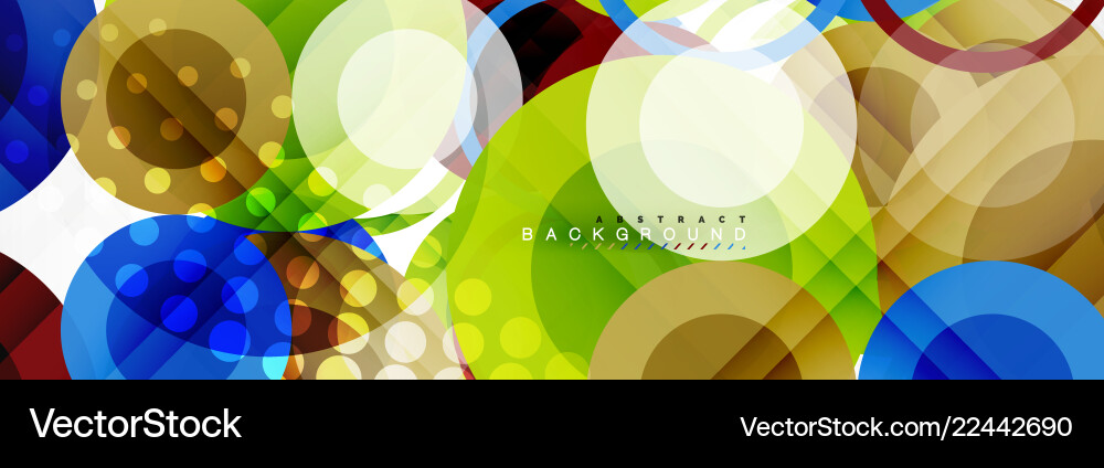 Overlapping circles design background Royalty Free Vector