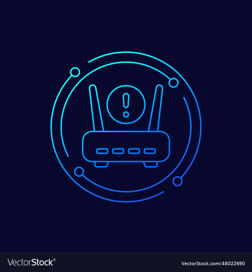 Router-Modem-Fehlersymbol lineares Design