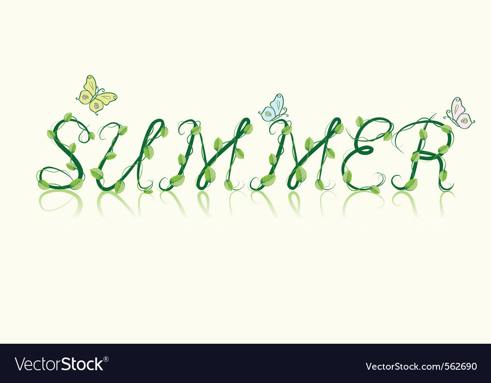summer word royalty free vector image vectorstock