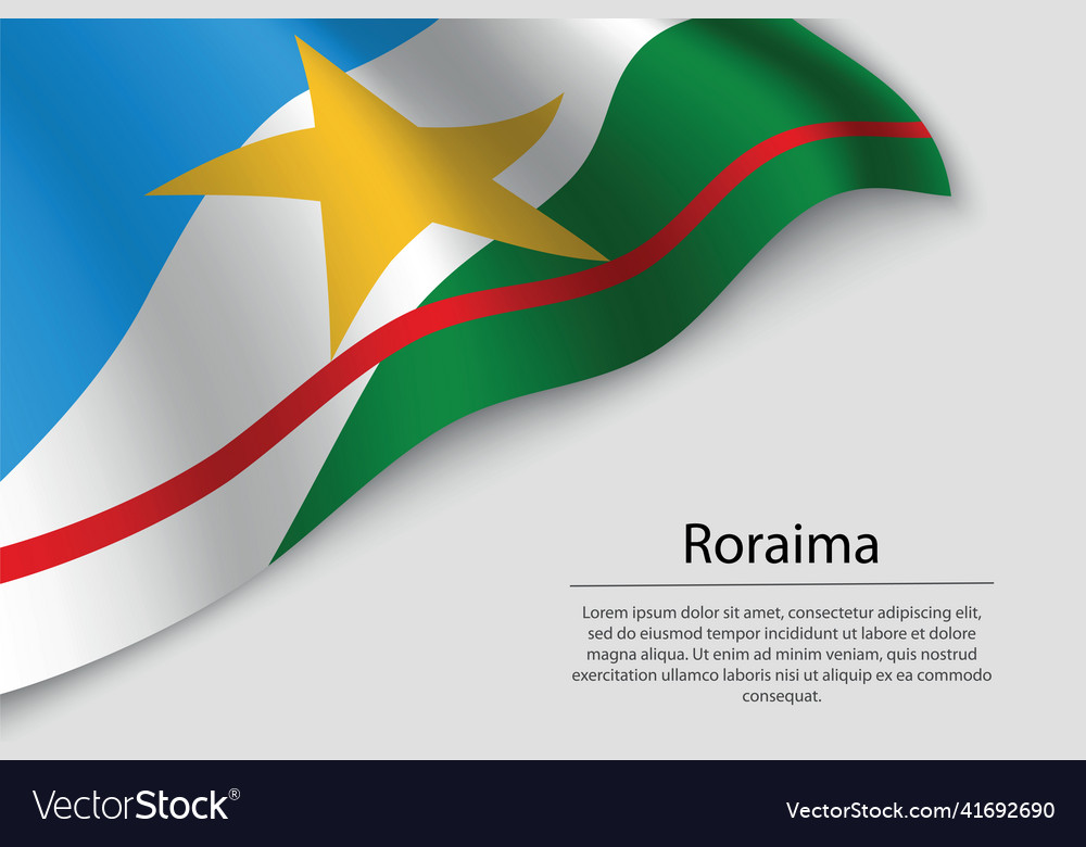 Wave flag of roraima is a state brazi