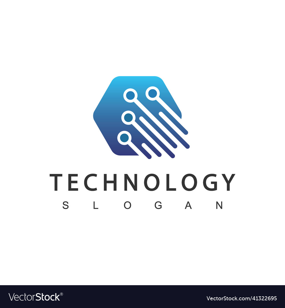 Abstract technology logo design template