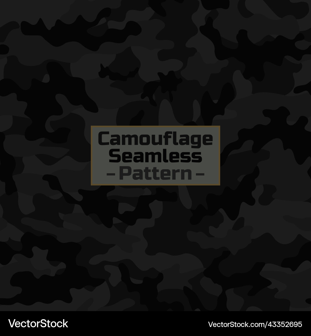 Black camouflage seamless pattern pattern Vector Image