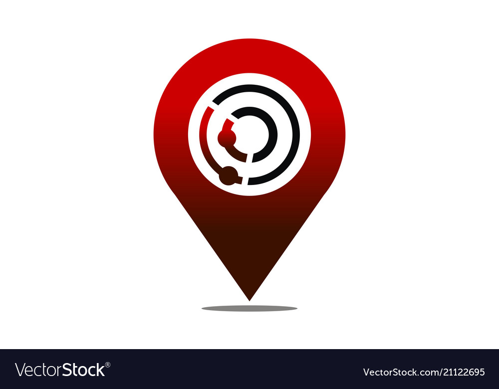 Global positioning system template Royalty Free Vector Image