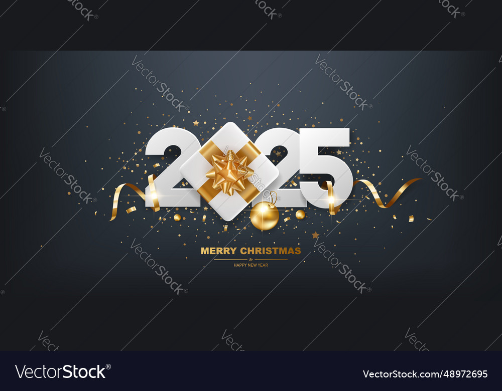 Happy new year 2025 Royalty Free Vector Image - VectorStock