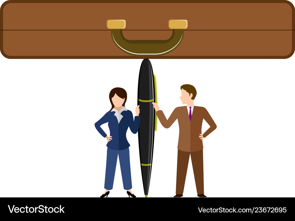Isolated teamwork image Royalty Free Vector Image