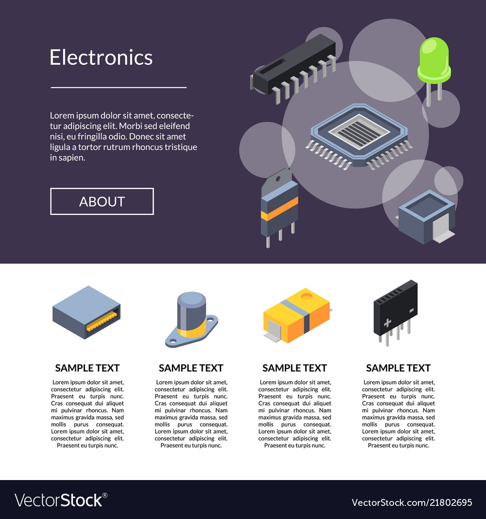 Computer parts diagram Royalty Free Vector Image