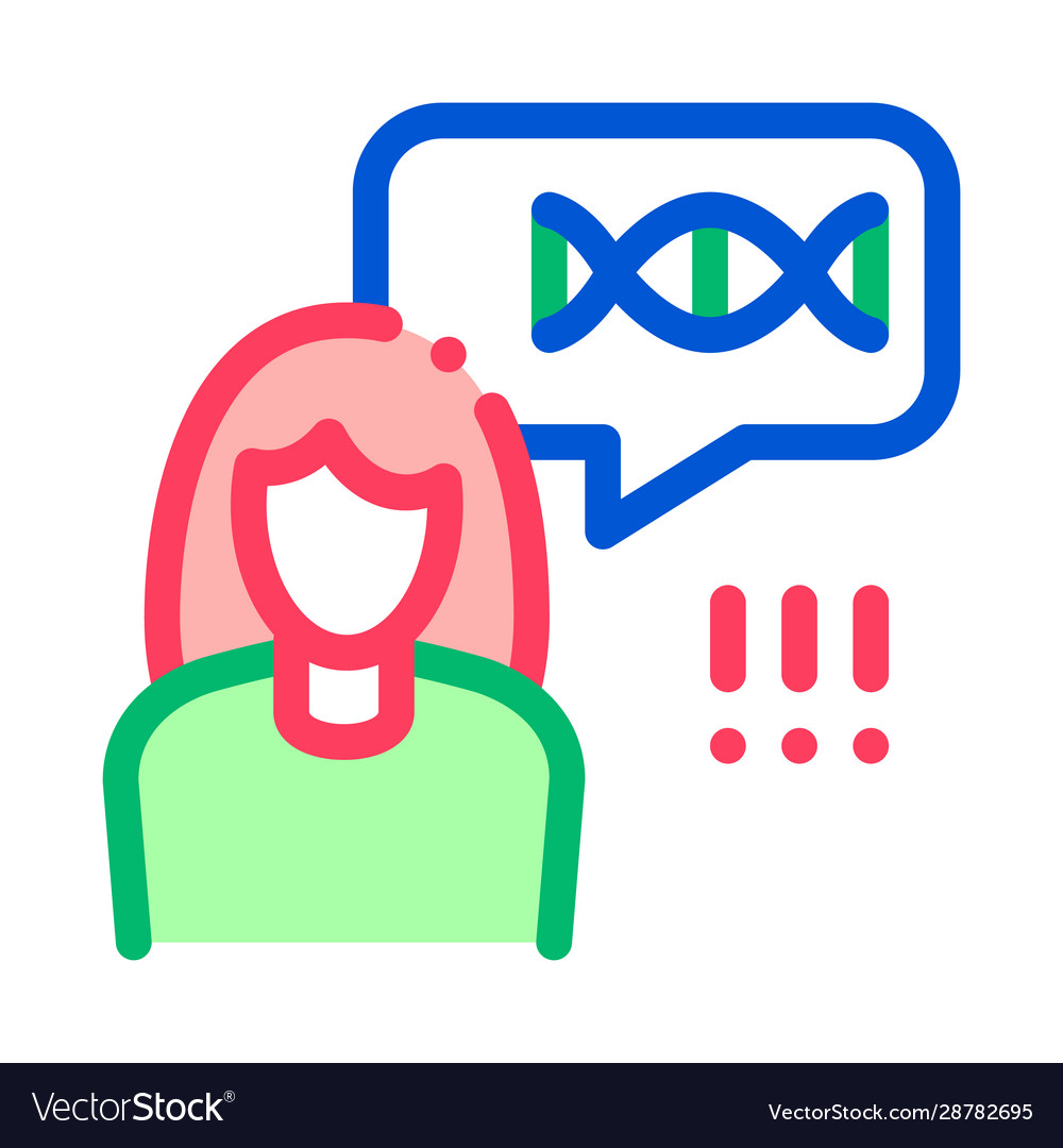 Woman Genetic Molecule Icon Outline Royalty Free Vector Woman Genetic Molecule Icon Outline Royalty Free Vector