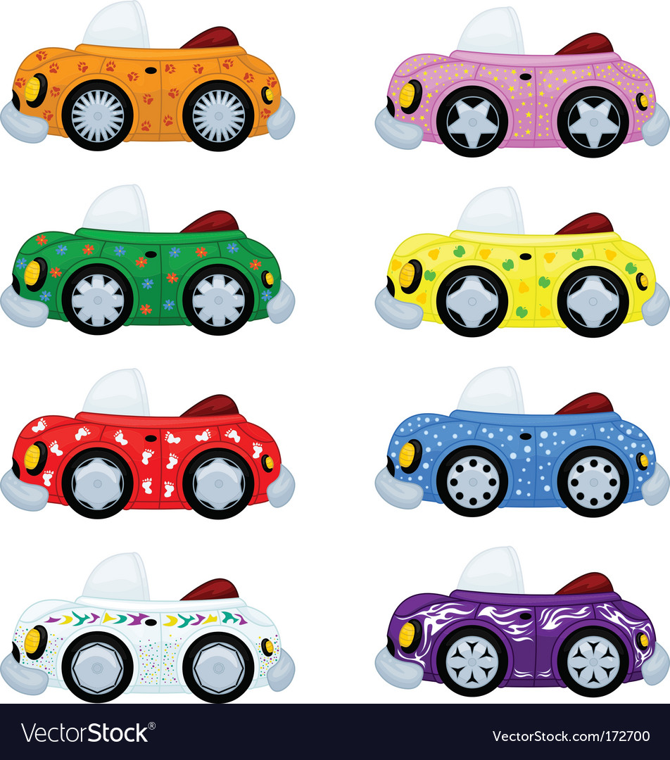 Download Cartoon cars Royalty Free Vector Image - VectorStock