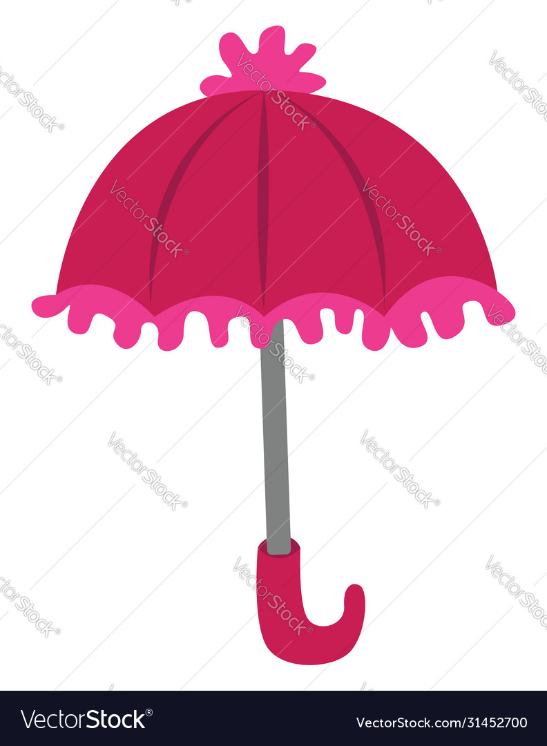 Pink umbrella on white background Royalty Free Vector Image