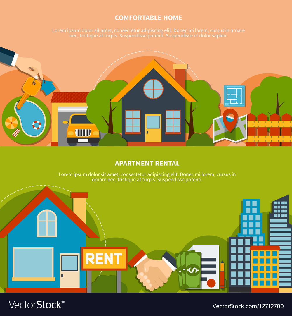 real estate banners royalty free vector image vectorstock