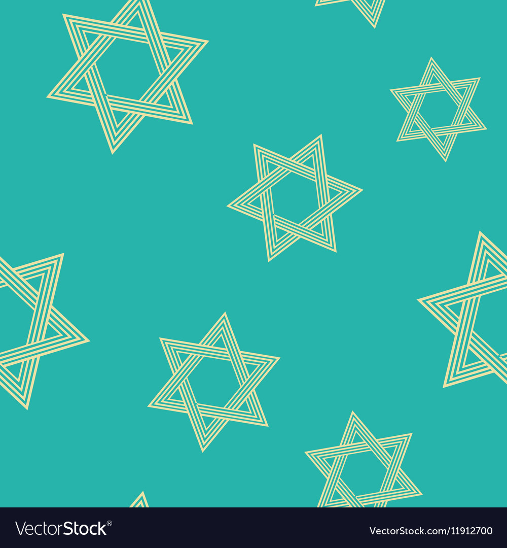Seamless pattern with star of david Royalty Free Vector