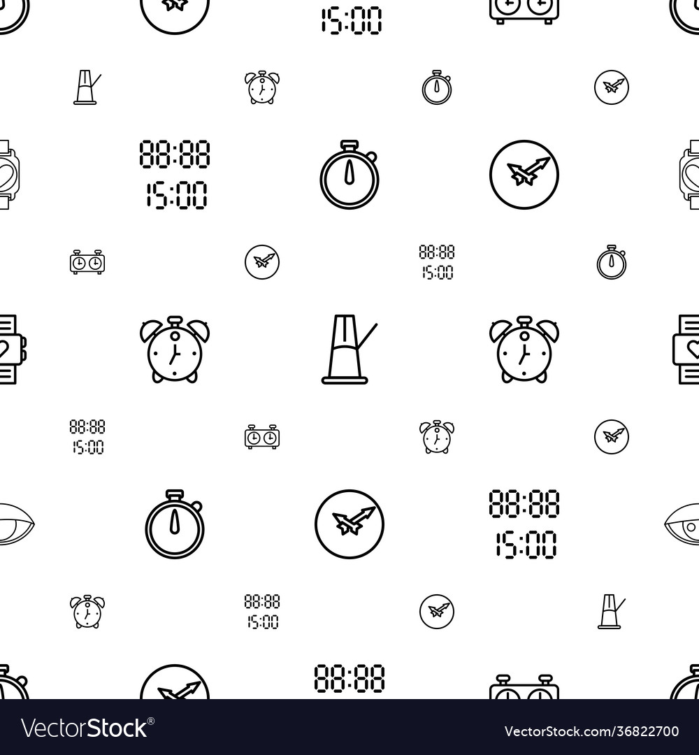 Watch icons pattern seamless white background