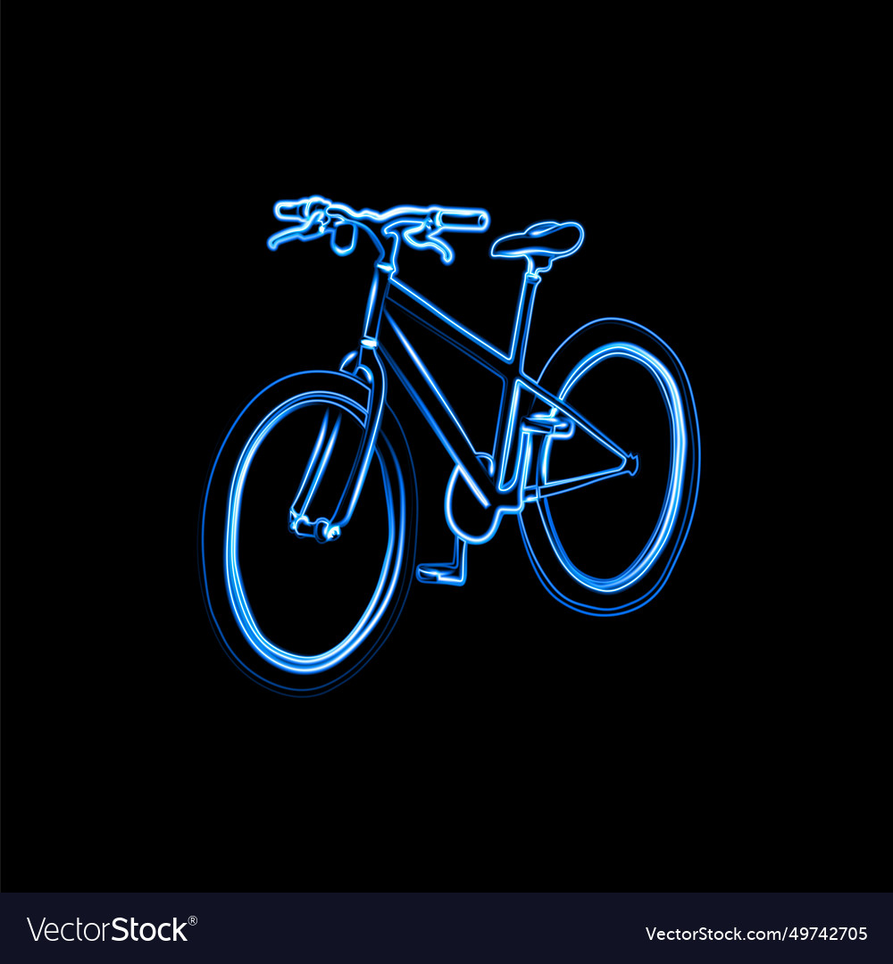 A bicycle with neon effect