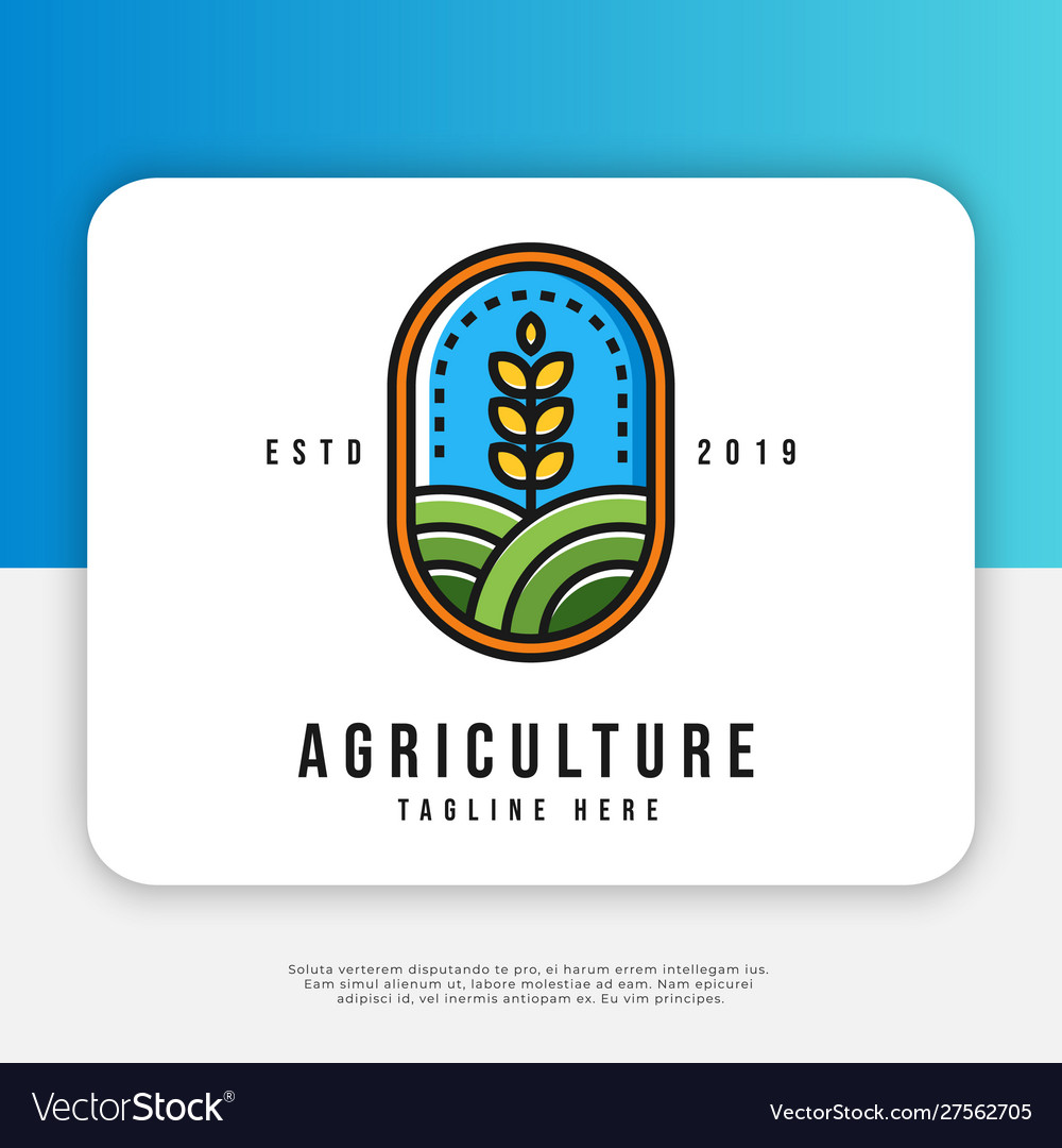 Agriculture Logo Design Inspiration Royalty Free Vector