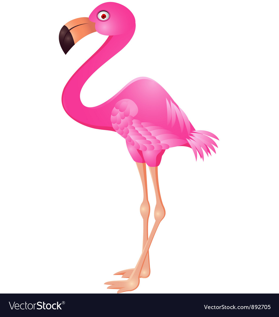 flying flamingo cartoon